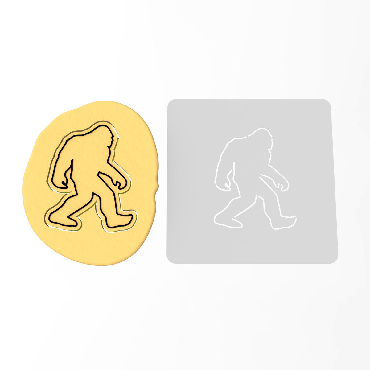 Sasquatch Cookie Cutter | Stamp | Stencil #1
