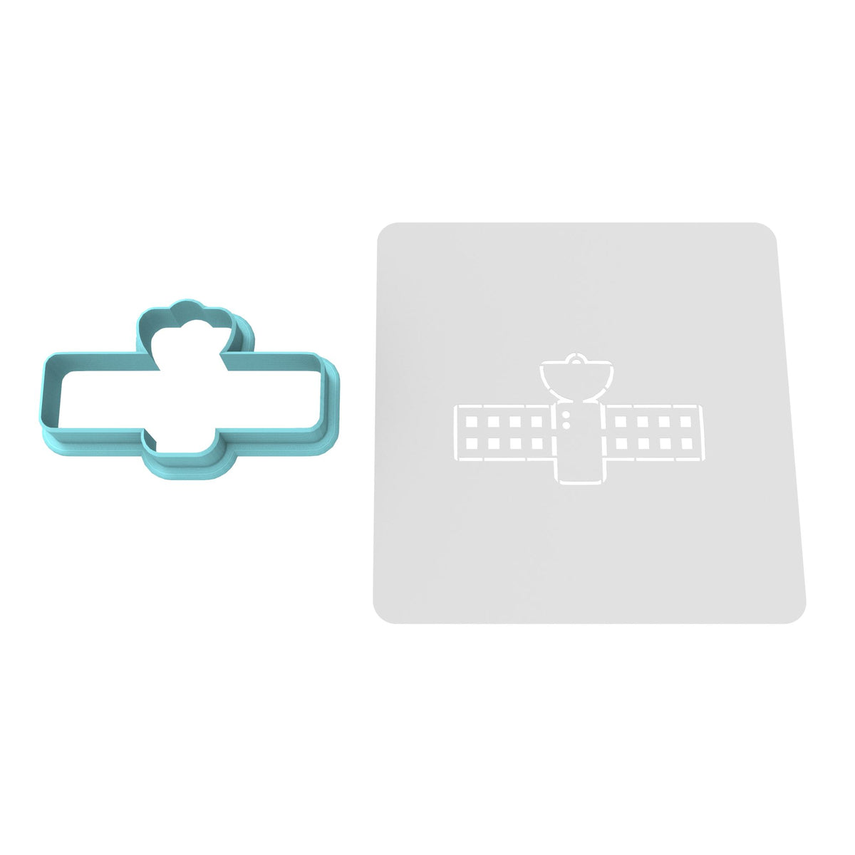 Satellite Cookie Cutter | Stamp | Stencil #1