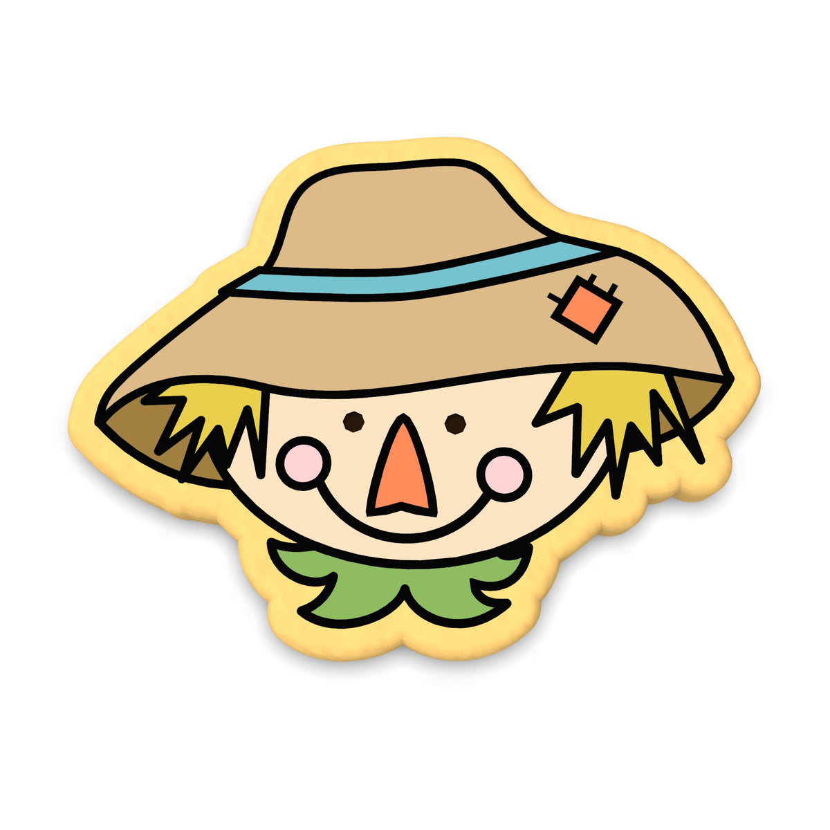 Scarecrow Head Cookie Cutter | Stamp | Stencil #2