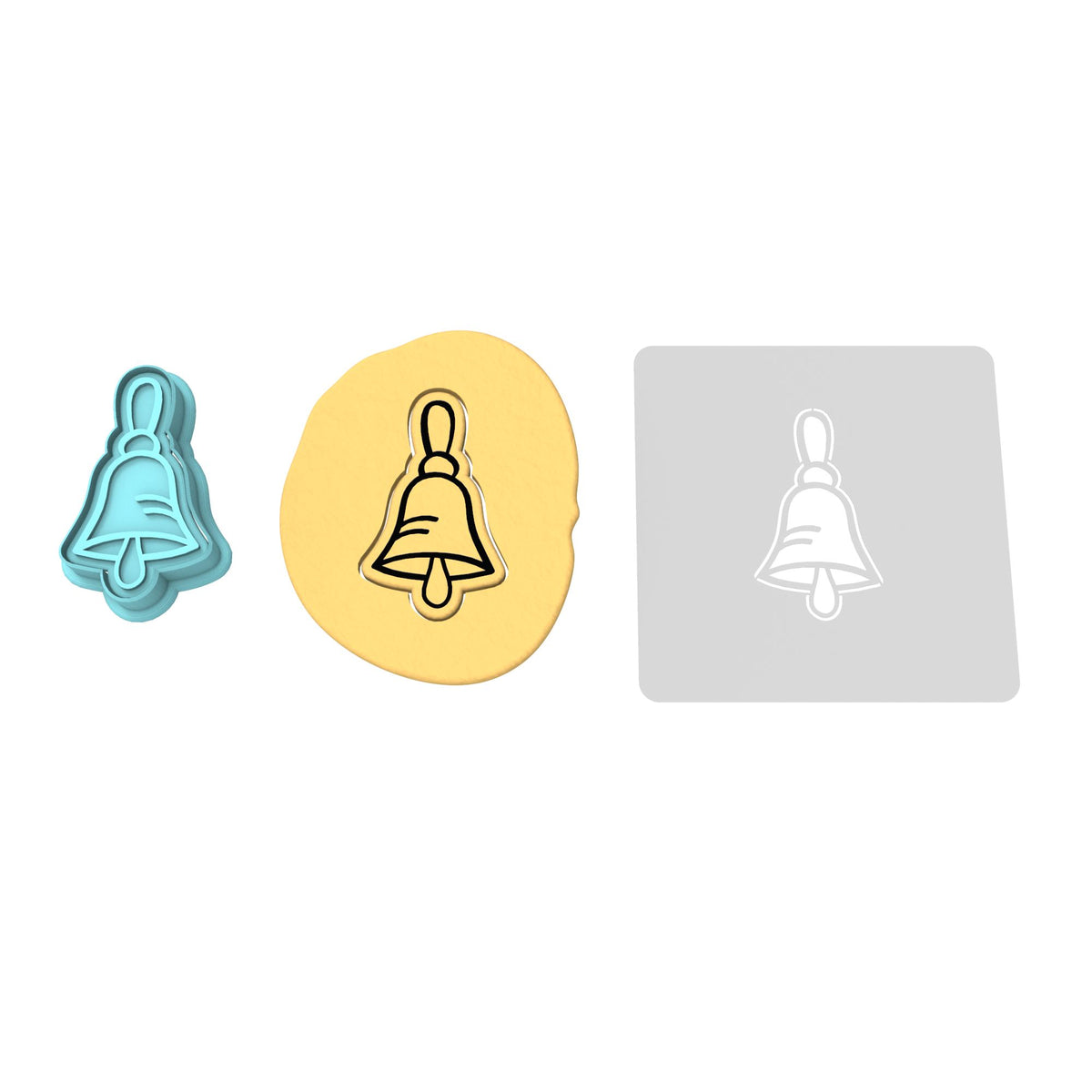 School Bell Cookie Cutter | Stamp | Stencil #1