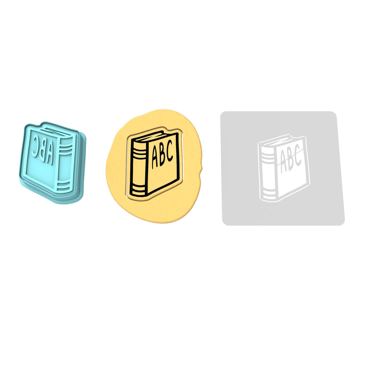 School Book Cookie Cutter | Stamp | Stencil #1