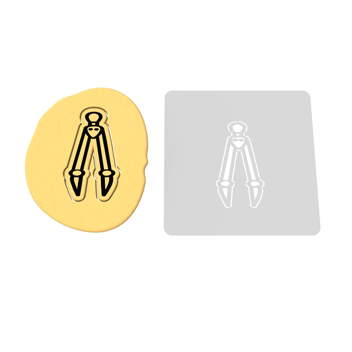 School Compass Cookie Cutter | Stamp | Stencil #1