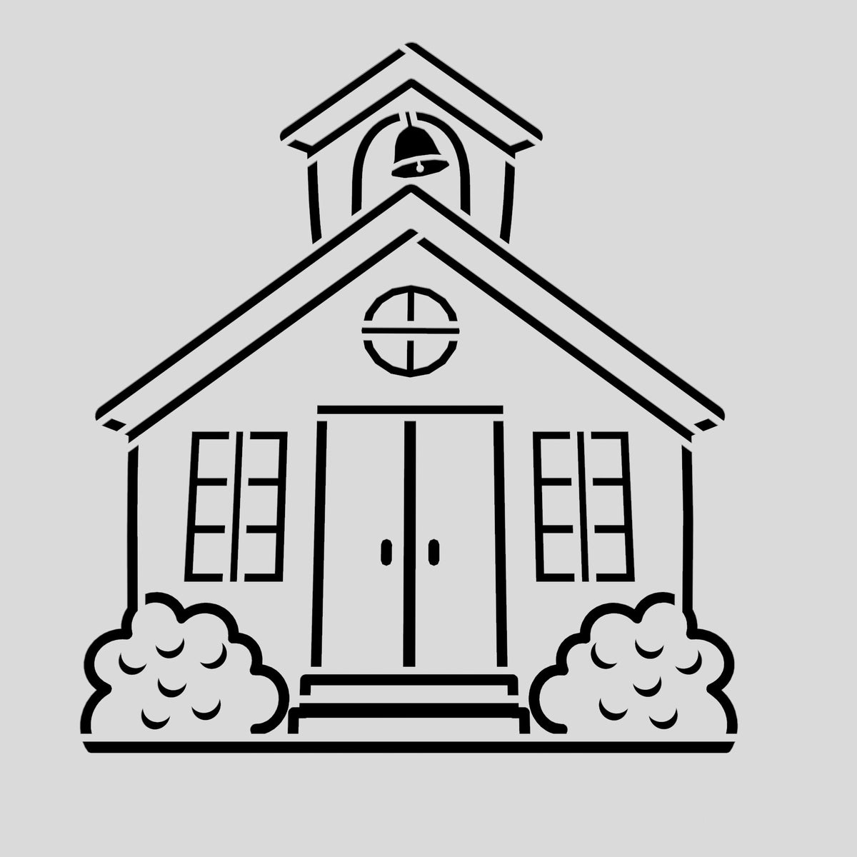 School House Cookie Cutter | Stamp | Stencil #1