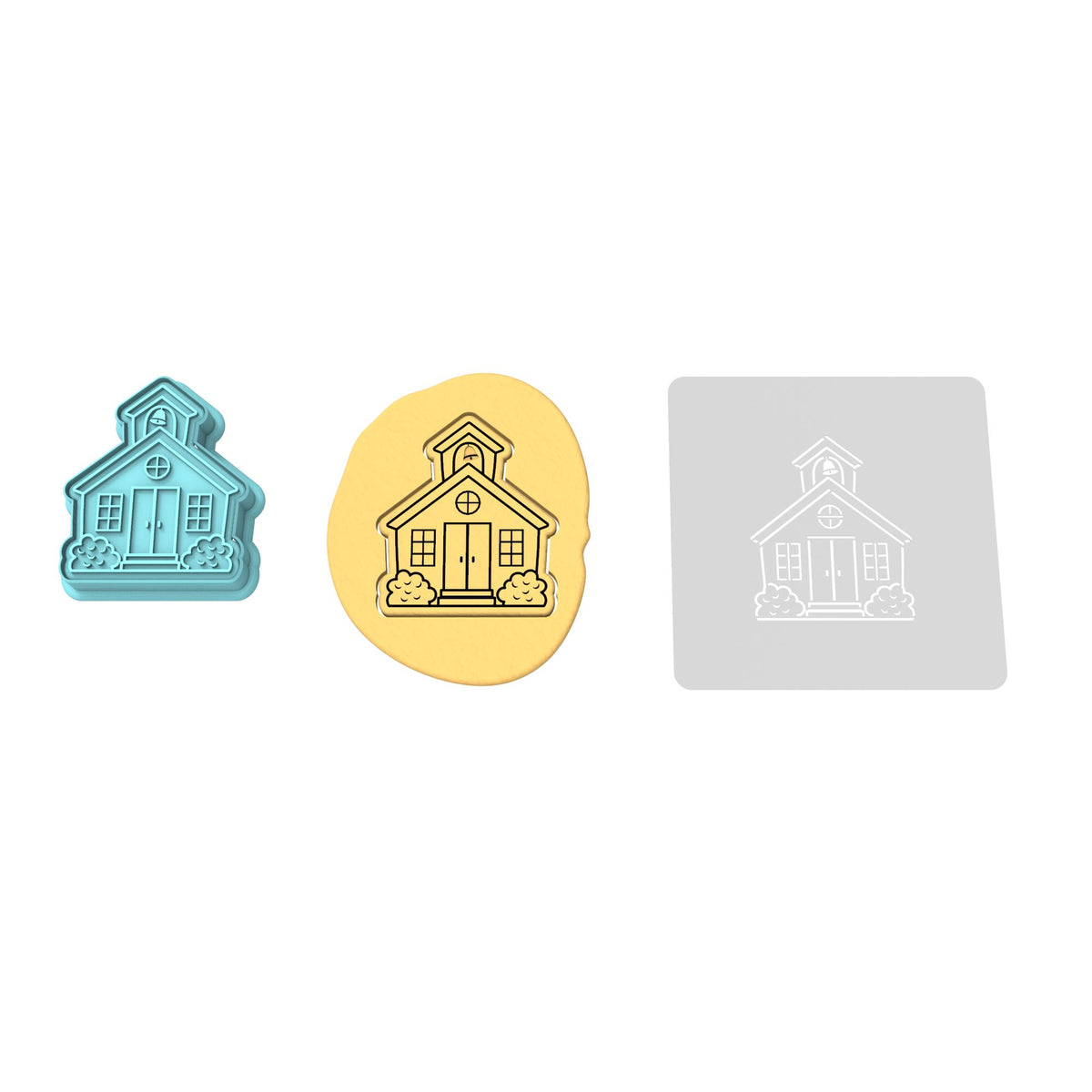 School House Cookie Cutter | Stamp | Stencil #1