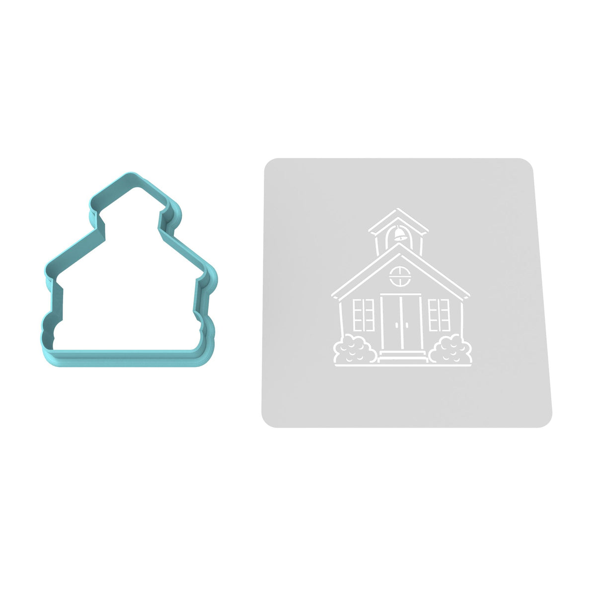 School House Cookie Cutter | Stamp | Stencil #1