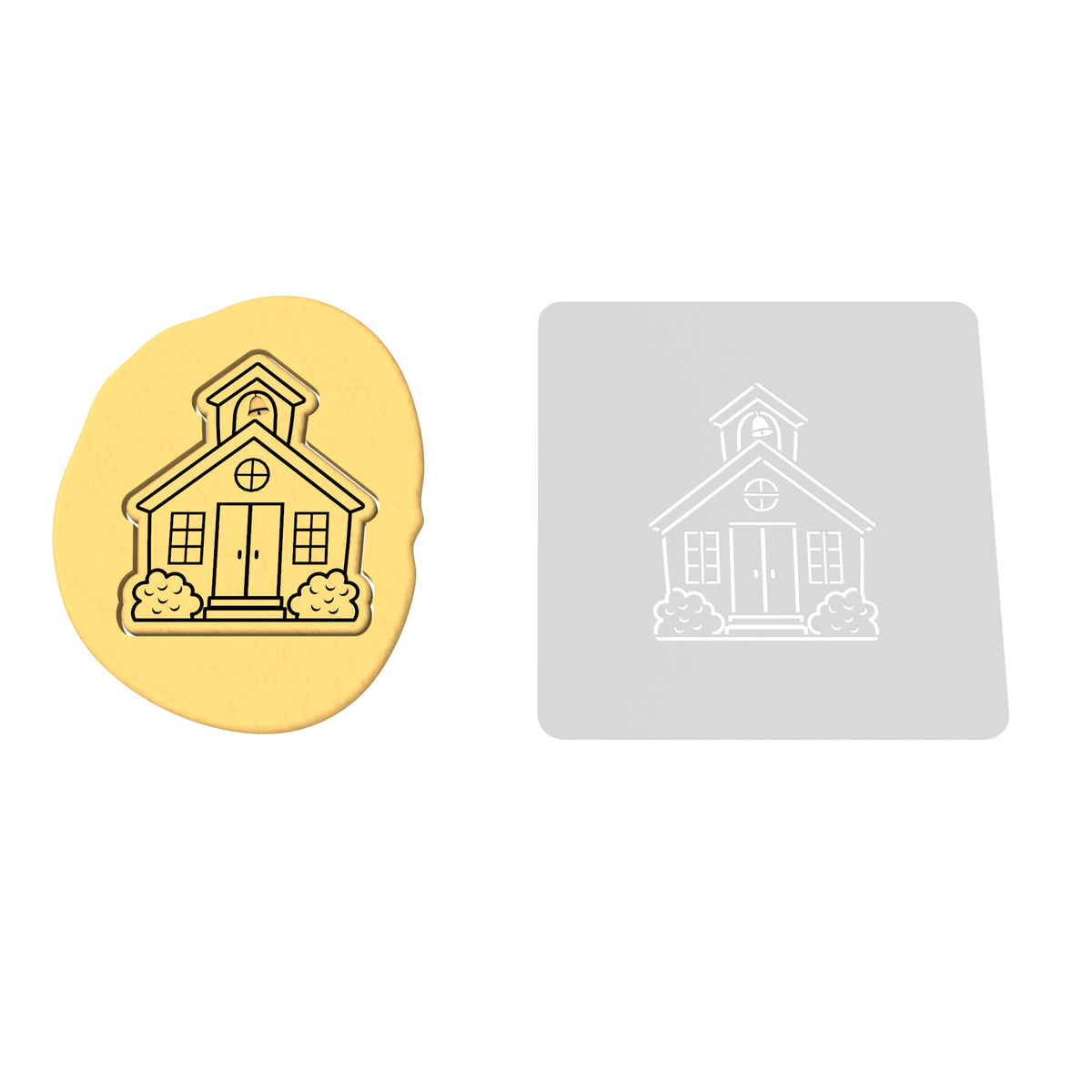 School House Cookie Cutter | Stamp | Stencil #1