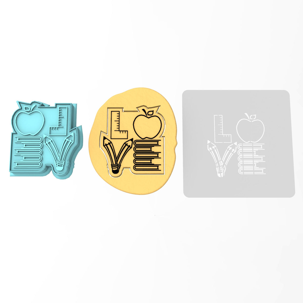 School Love Cookie Cutter | Stamp | Stencil #1