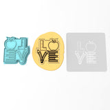 School Love Cookie Cutter | Stamp | Stencil #1