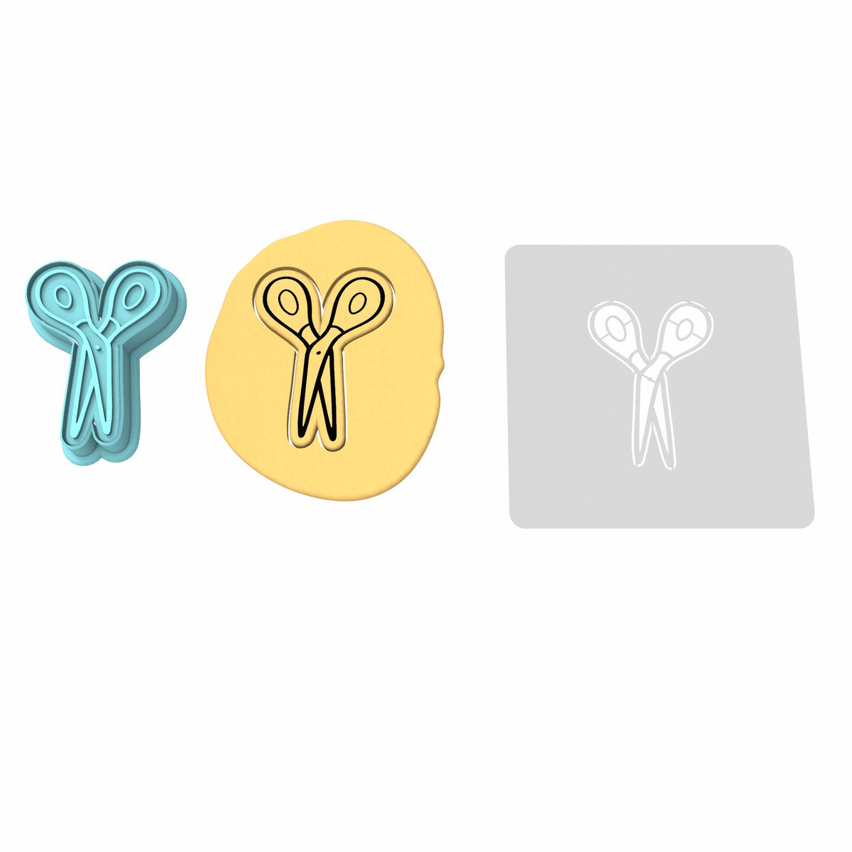 Scissors Cookie Cutter | Stamp | Stencil #1