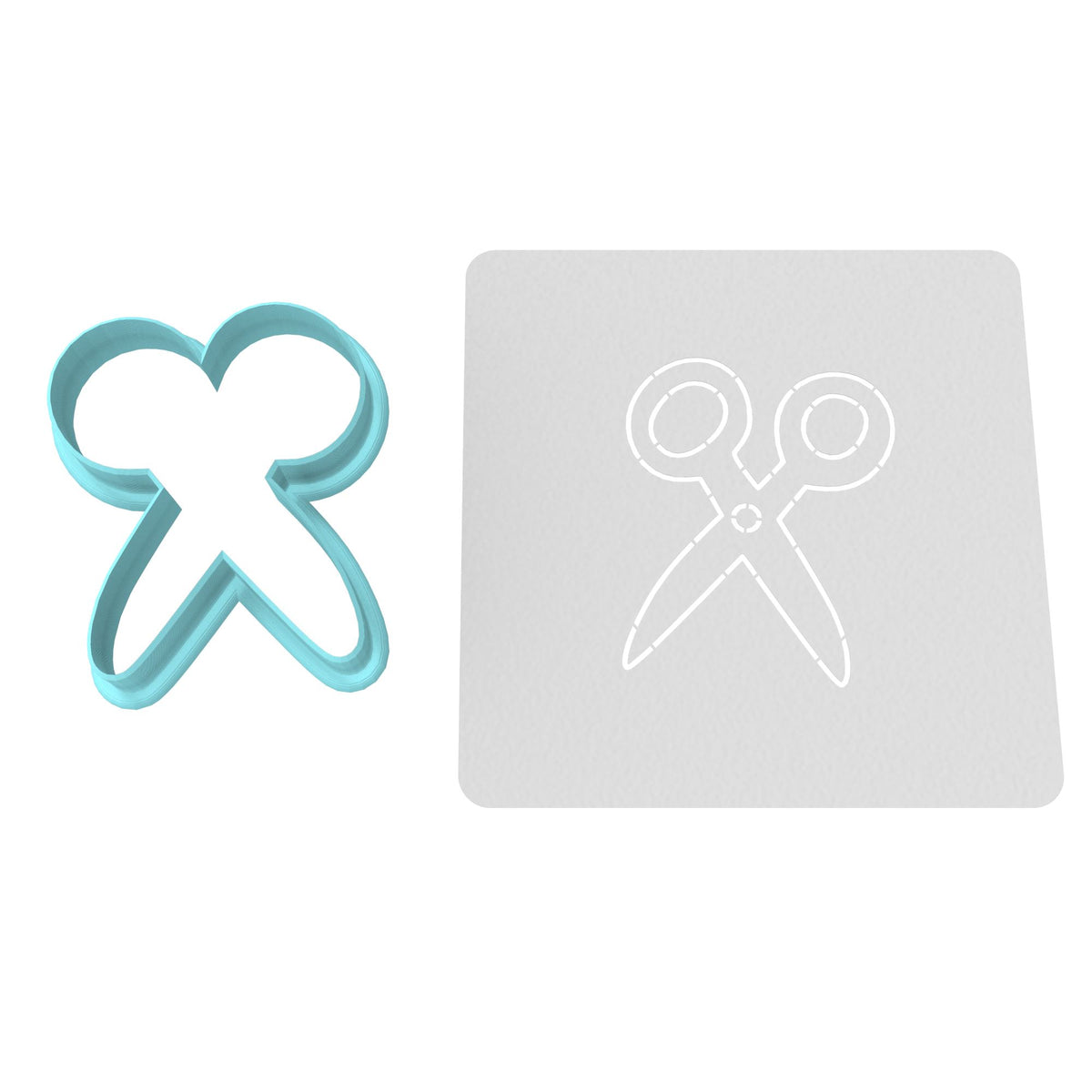 Scissors Cookie Cutter | Stamp | Stencil #2