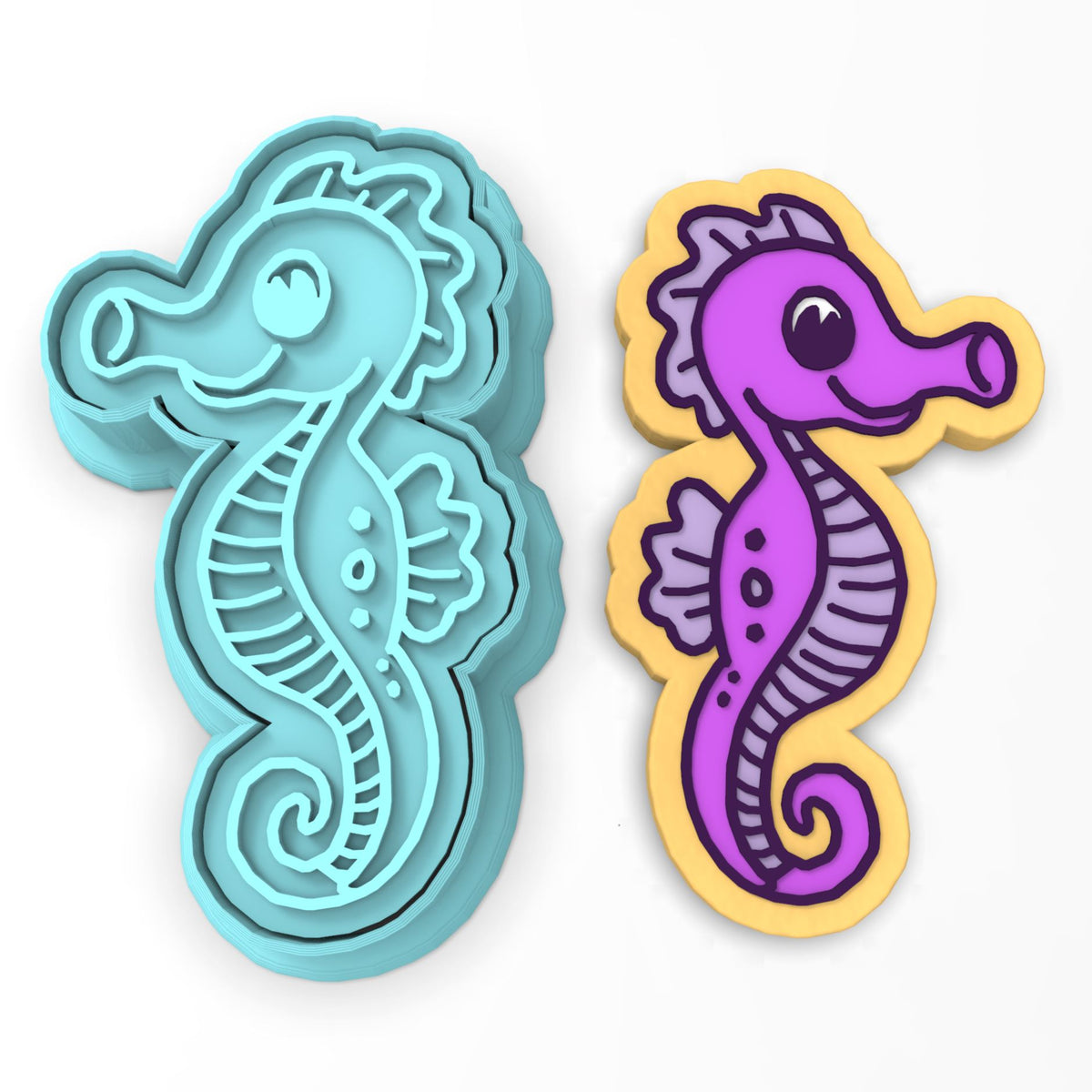 Sea Horse Cookie Cutter | Stamp | Stencil #1