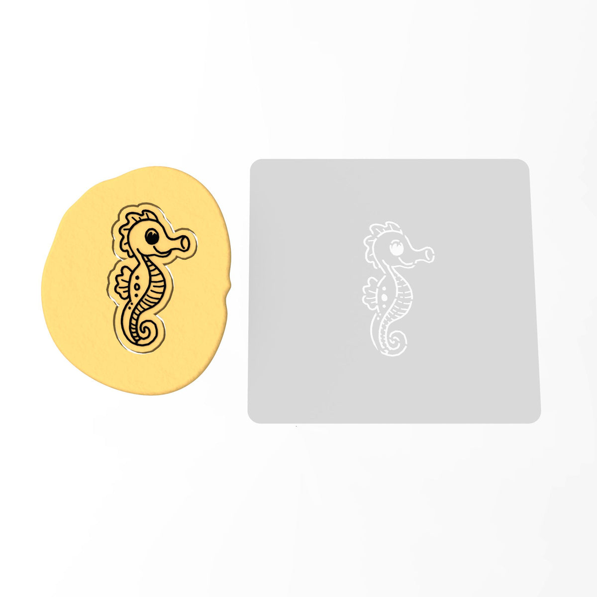 Sea Horse Cookie Cutter | Stamp | Stencil #1