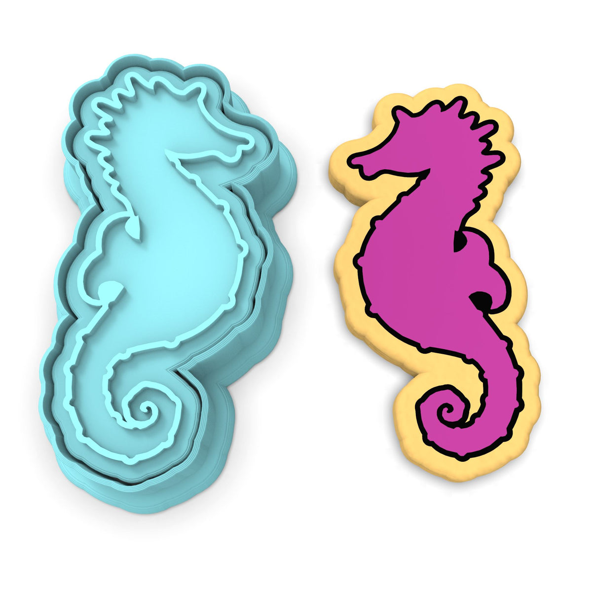 Sea Horse Cookie Cutter | Stamp | Stencil #2