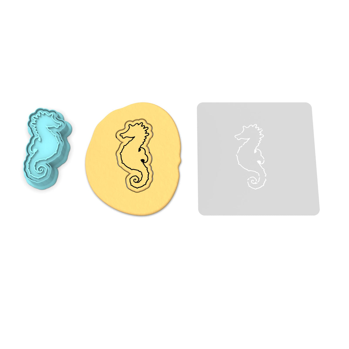 Sea Horse Cookie Cutter | Stamp | Stencil #2