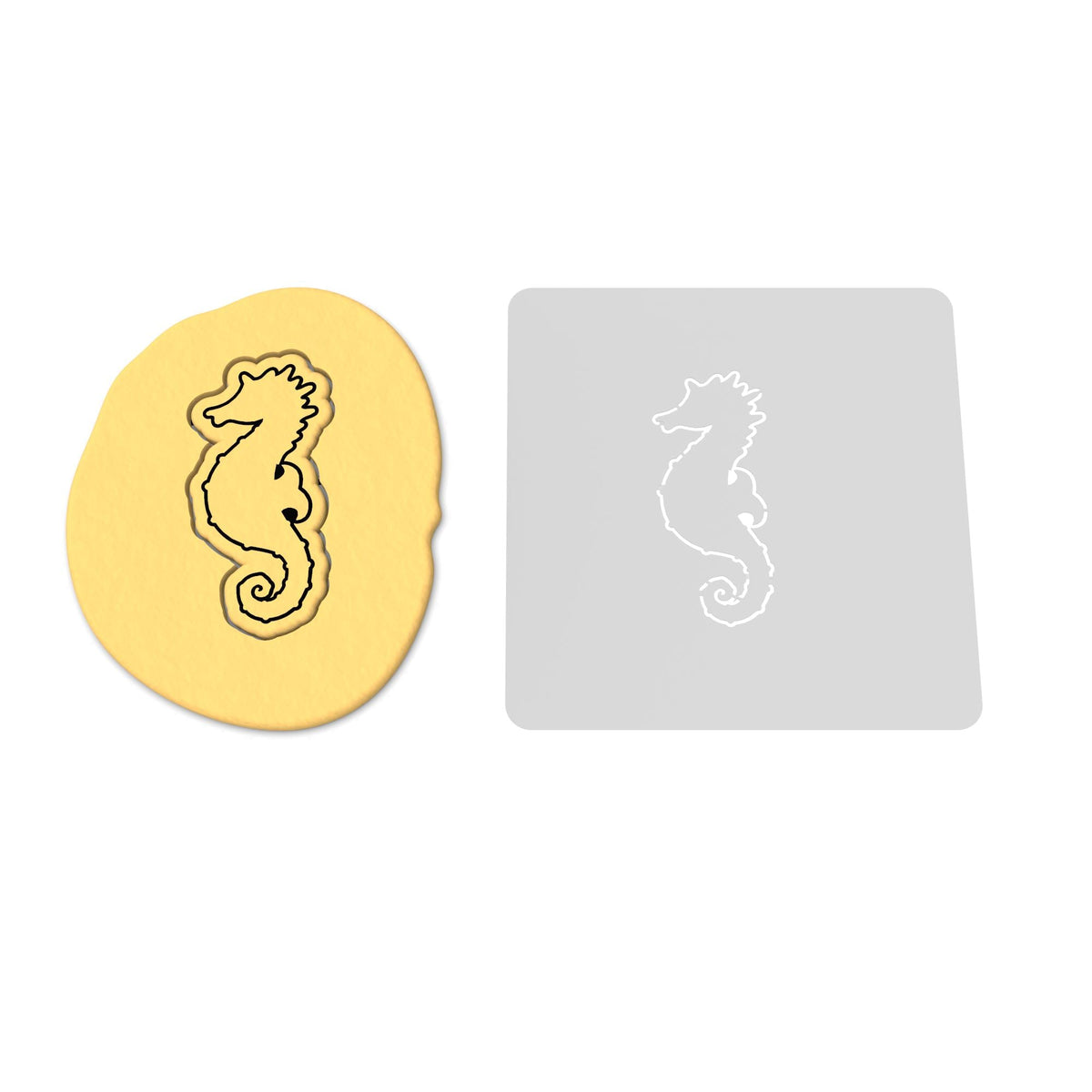 Sea Horse Cookie Cutter | Stamp | Stencil #2