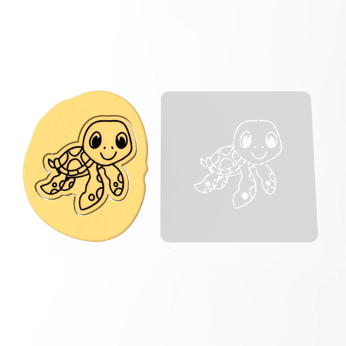 Sea Turtle Cookie Cutter | Stamp | Stencil #2
