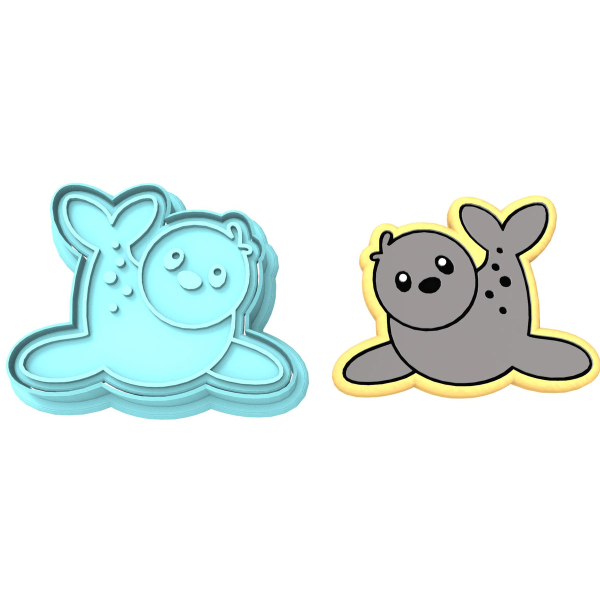 Seal Cookie Cutter | Stamp | Stencil #1