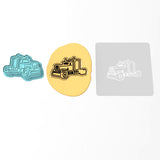 Semi Truck Cookie Cutter | Stamp | Stencil #2