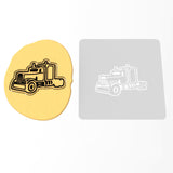 Semi Truck Cookie Cutter | Stamp | Stencil #2