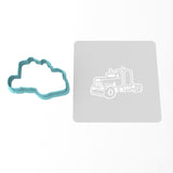 Semi Truck Cookie Cutter | Stamp | Stencil #2