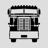 Semi Truck Cookie Cutter | Stamp | Stencil #3