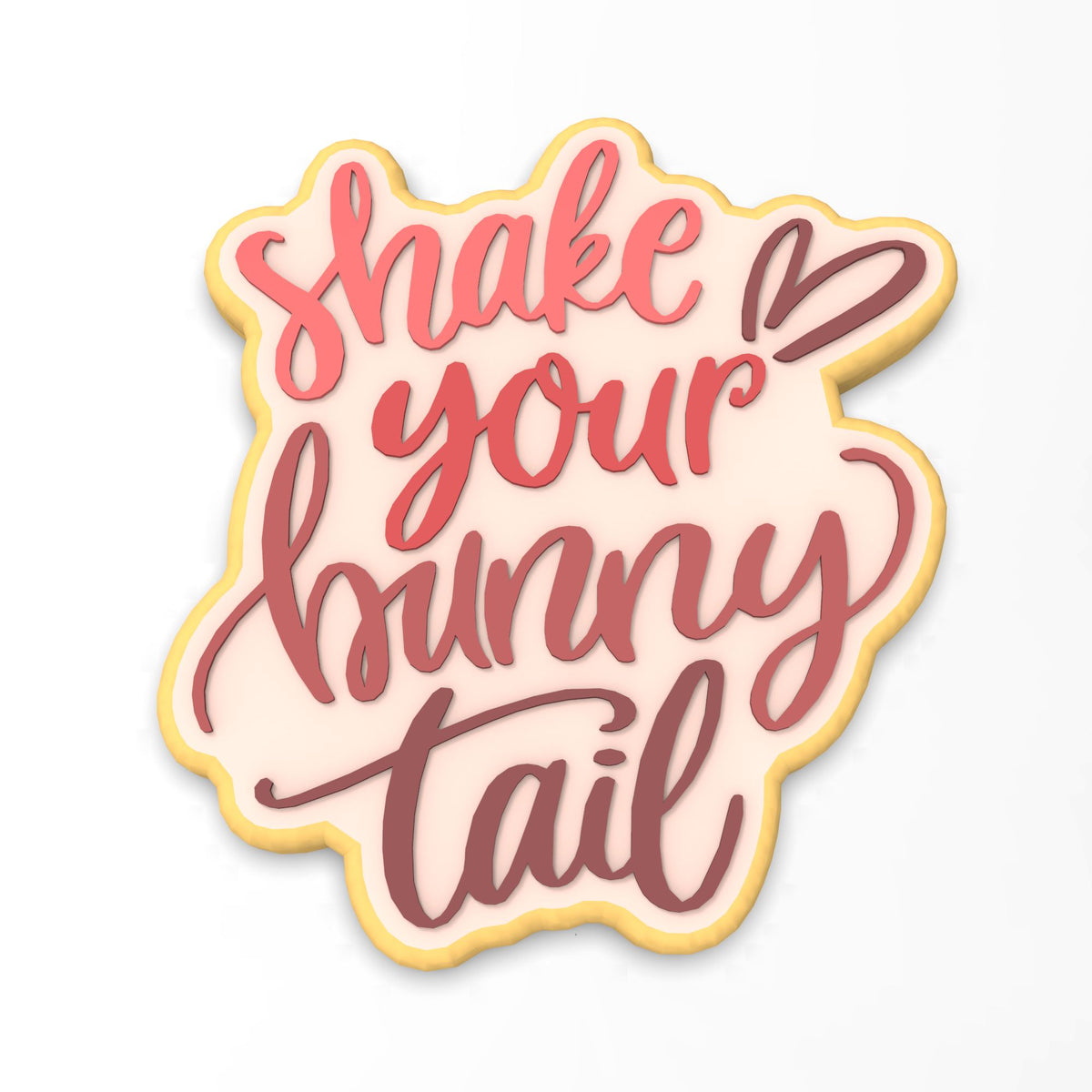 Shake Your Bunny Tail Cookie Cutter | Stamp | Stencil #1