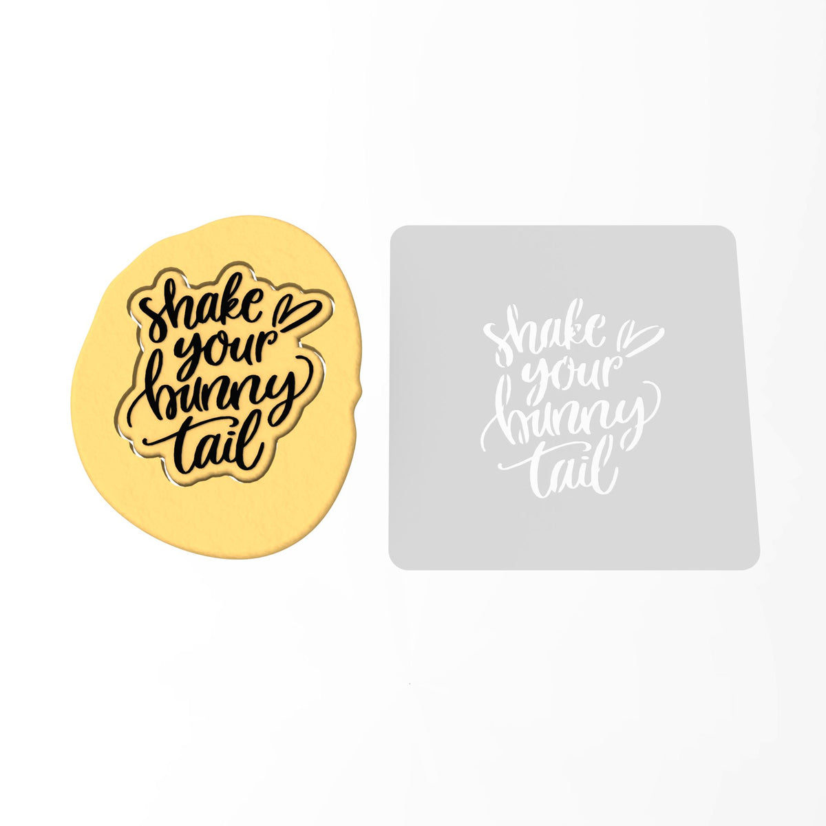 Shake Your Bunny Tail Cookie Cutter | Stamp | Stencil #1