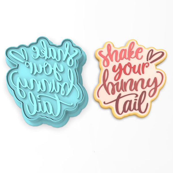 Shake Your Bunny Tail Cookie Cutter | Stamp | Stencil #1
