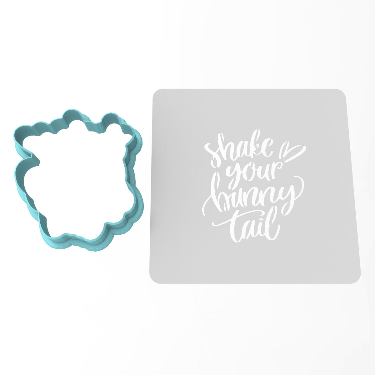 Shake Your Bunny Tail Cookie Cutter | Stamp | Stencil #1