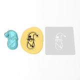 Shamrock Clover Gnome Cookie Cutter | Stamp | Stencil #1