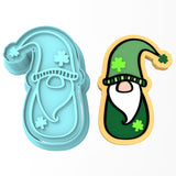 Shamrock Clover Gnome Cookie Cutter | Stamp | Stencil #1