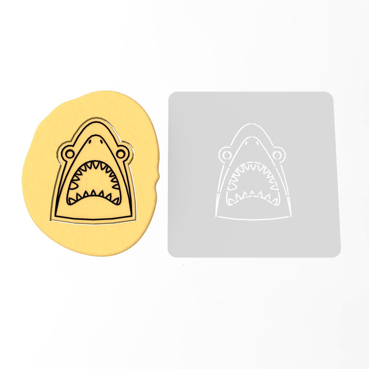 Shark Breach Cookie Cutter | Stamp | Stencil #1