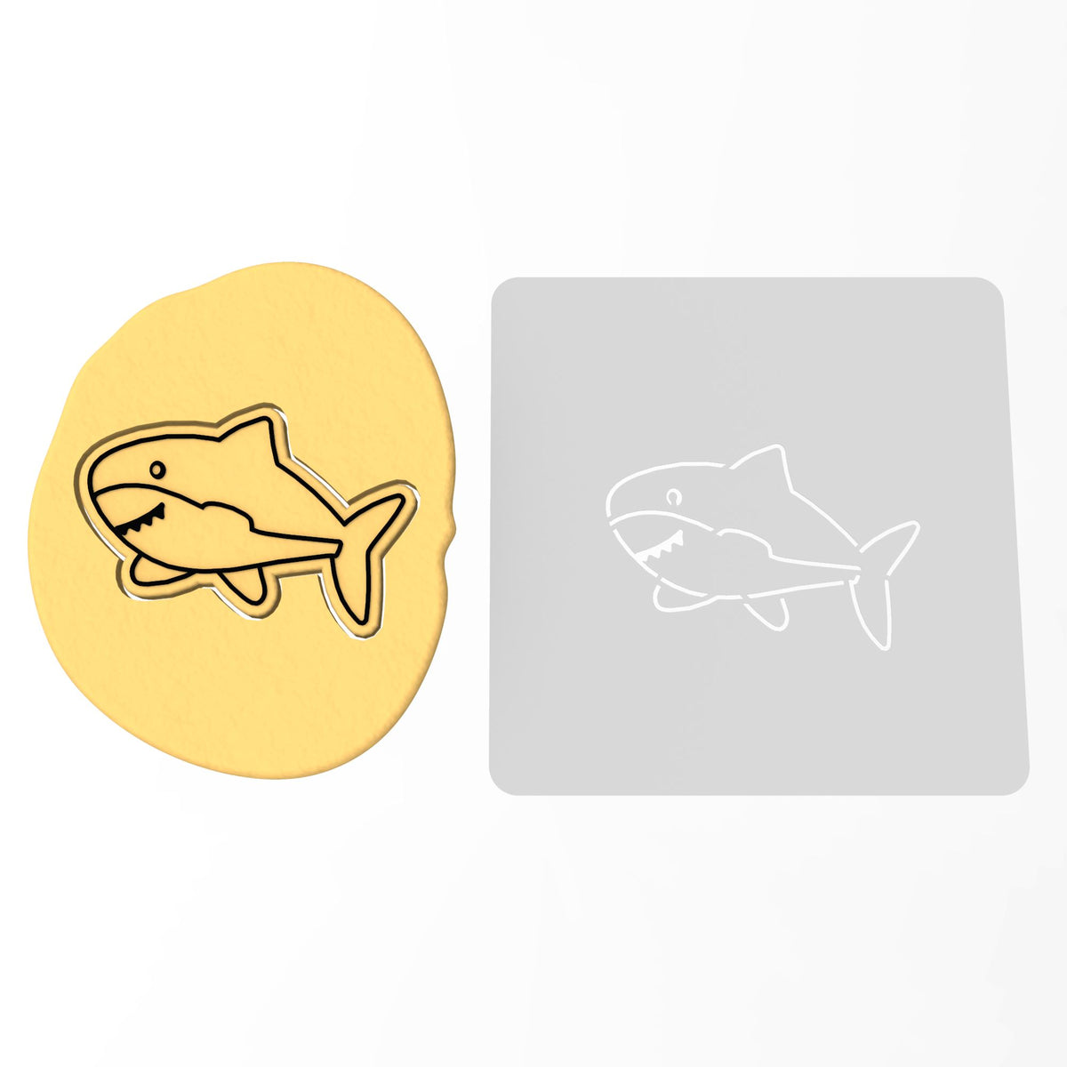 Shark Cookie Cutter | Stamp | Stencil #1