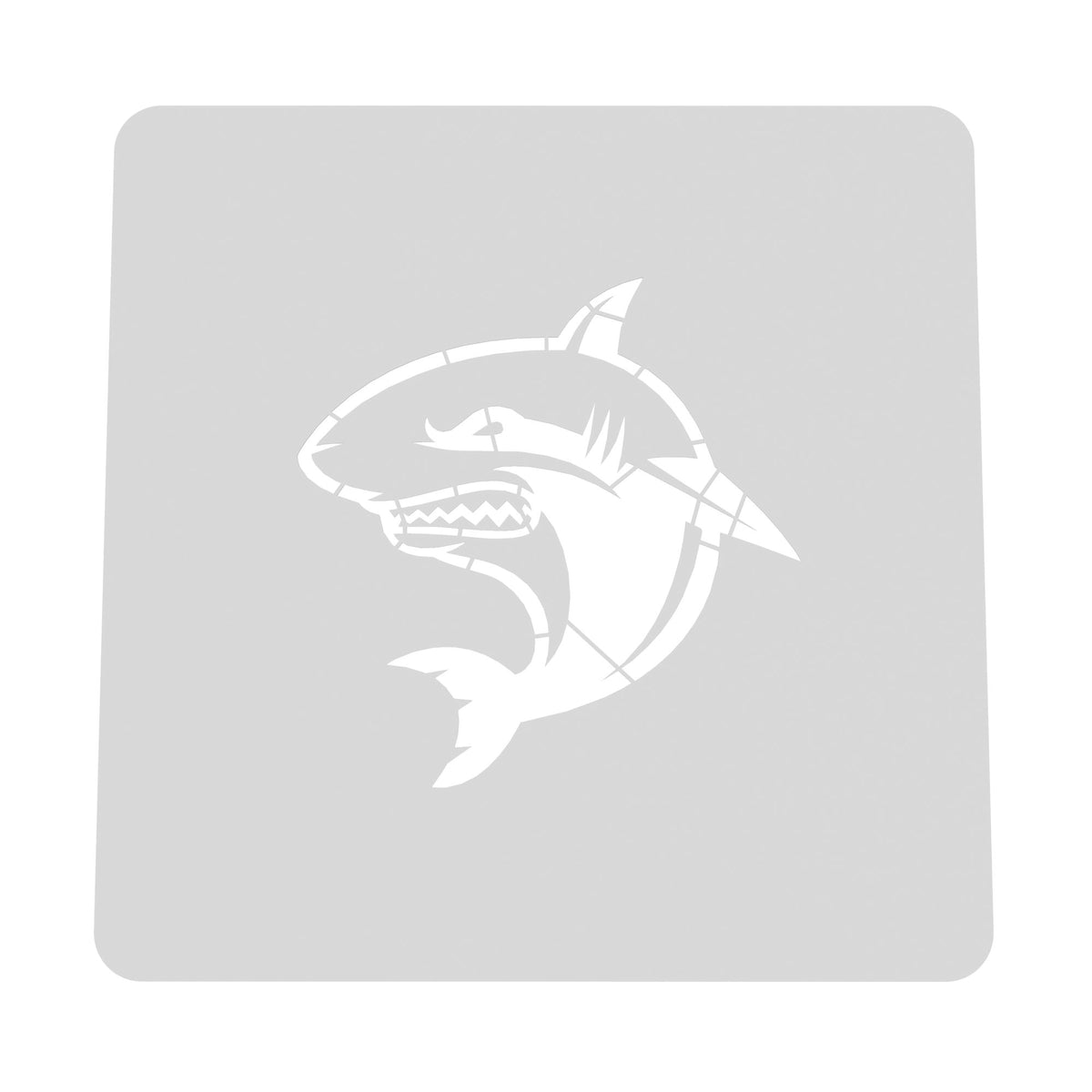 Shark Mascot Cookie Cutter | Stamp | Stencil #1 Animals & Dinosaurs Cookie Cutter Lady MINI - 2 Inches (5cm) Stencil ONLY 