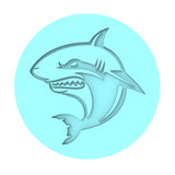 Shark Mascot Cookie Cutter | Stamp | Stencil #1 Animals & Dinosaurs Cookie Cutter Lady MINI - 2 Inches (5cm) Debosser ONLY 