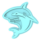 Shark Mascot Cookie Cutter | Stamp | Stencil #1 Animals & Dinosaurs Cookie Cutter Lady MINI - 2 Inches (5cm) Stamp ONLY 