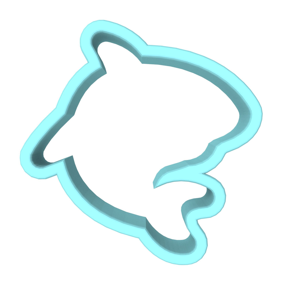 Shark Mascot Cookie Cutter | Stamp | Stencil #1 Animals & Dinosaurs Cookie Cutter Lady MINI - 2 Inches (5cm) Cookie Cutter ONLY (Outline) 