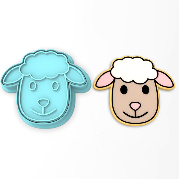 Sheep Face Cookie Cutter | Stamp | Stencil #1