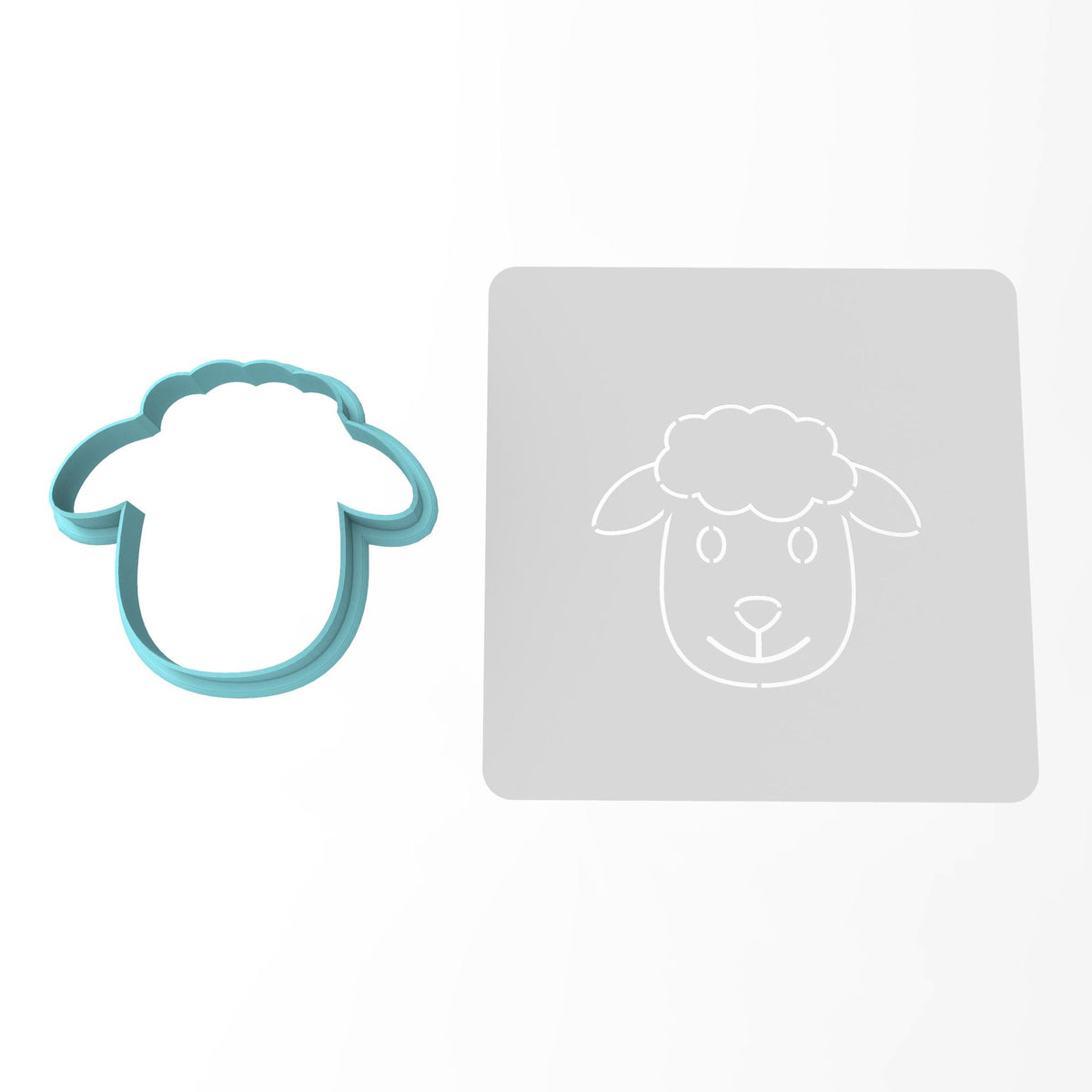 Sheep Face Cookie Cutter | Stamp | Stencil #1