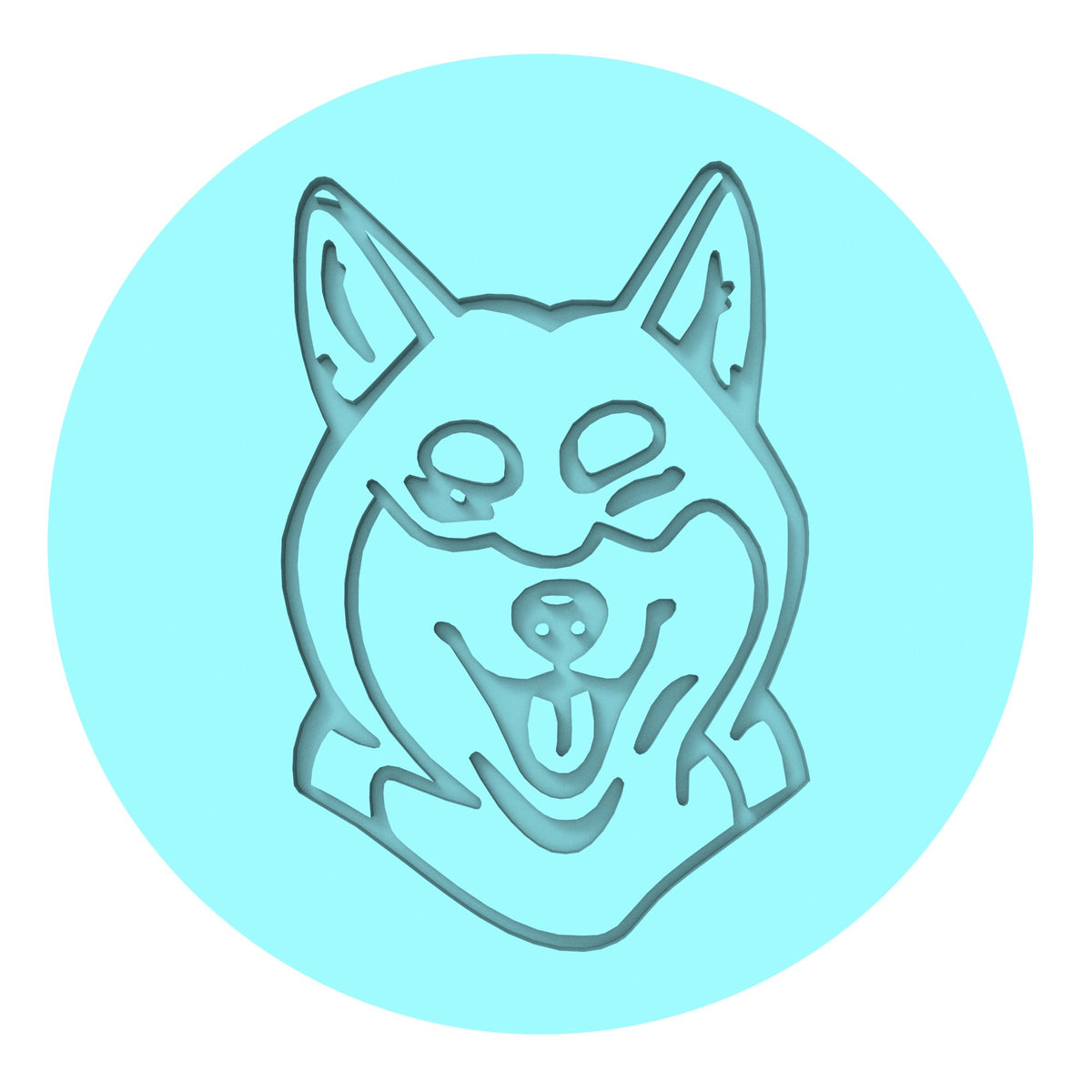 Shiba Inu Cookie Cutter | Stamp | Stencil #1 Animals & Dinosaurs Cookie Cutter Lady MINI - 2 Inches (5cm) Debosser ONLY 
