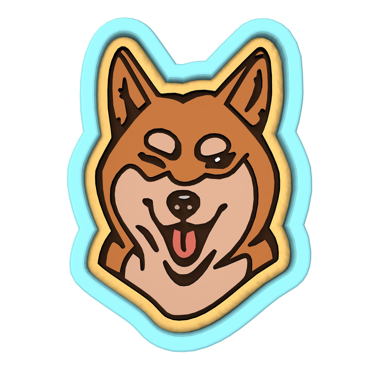 Shiba Inu Cookie Cutter | Stamp | Stencil #1 Animals & Dinosaurs Cookie Cutter Lady 
