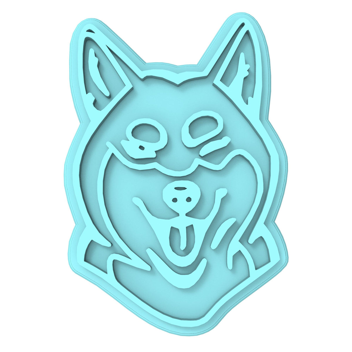 Shiba Inu Cookie Cutter | Stamp | Stencil #1 Animals & Dinosaurs Cookie Cutter Lady MINI - 2 Inches (5cm) Stamp ONLY 