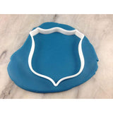 Shield Cookie Cutter Outline 2 - Letters/ Numbers/ Shapes