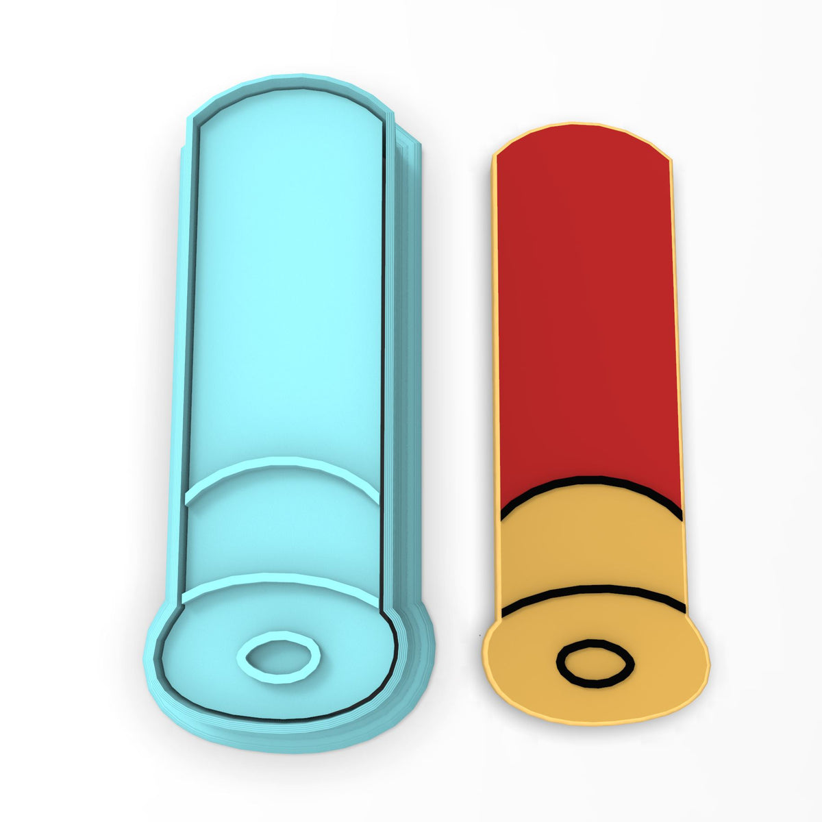 Shotgun Shell Cookie Cutter | Stamp | Stencil #1