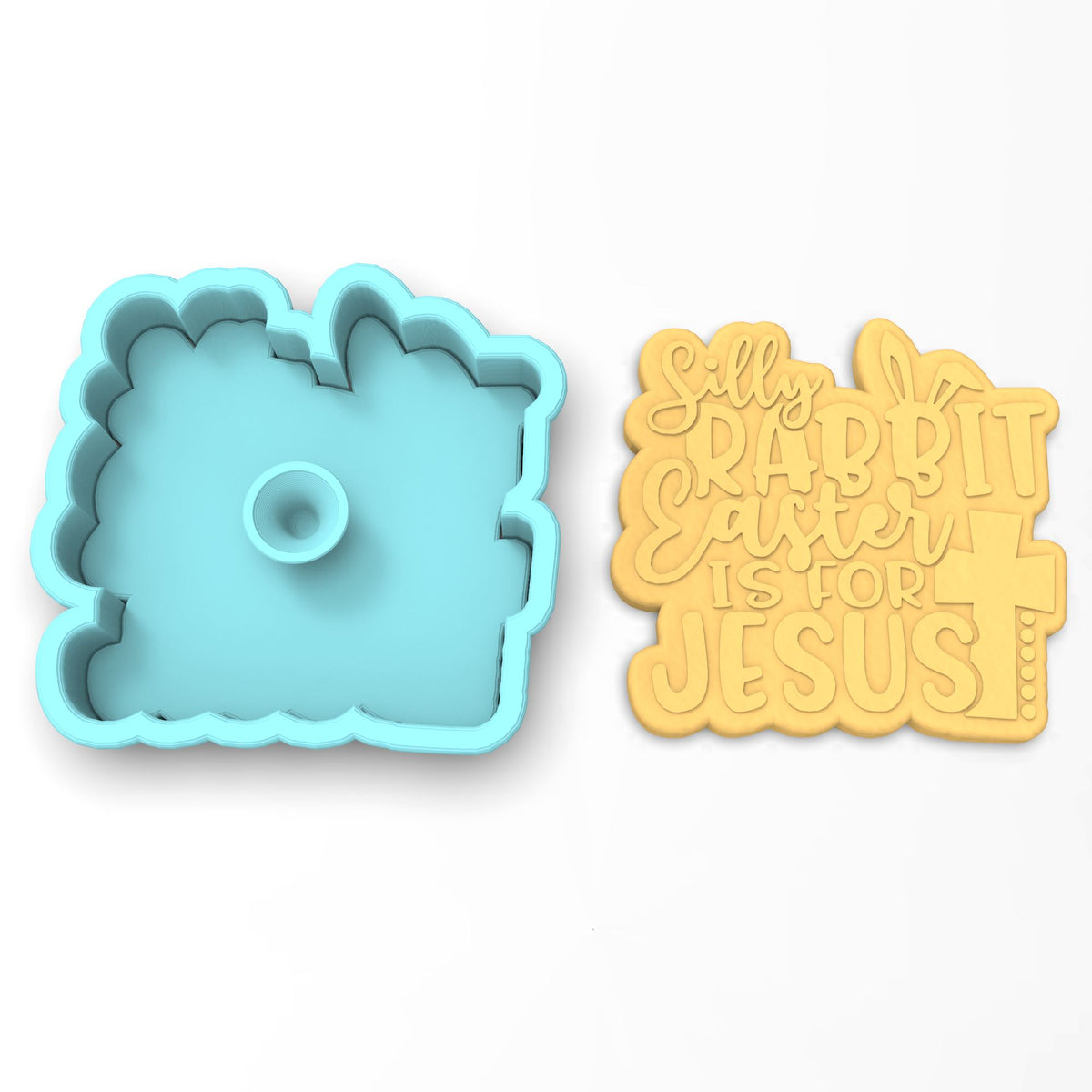 Silly Rabbit Easter Is For Jesus Cookie Cutter | Stamp | Stencil