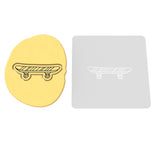 Skateboard Cookie Cutter | Stamp | Stencil #1 Comic Book / Vehicles Cookie Cutter Lady 2 Inch Small Cupcake Stamp Only Yes