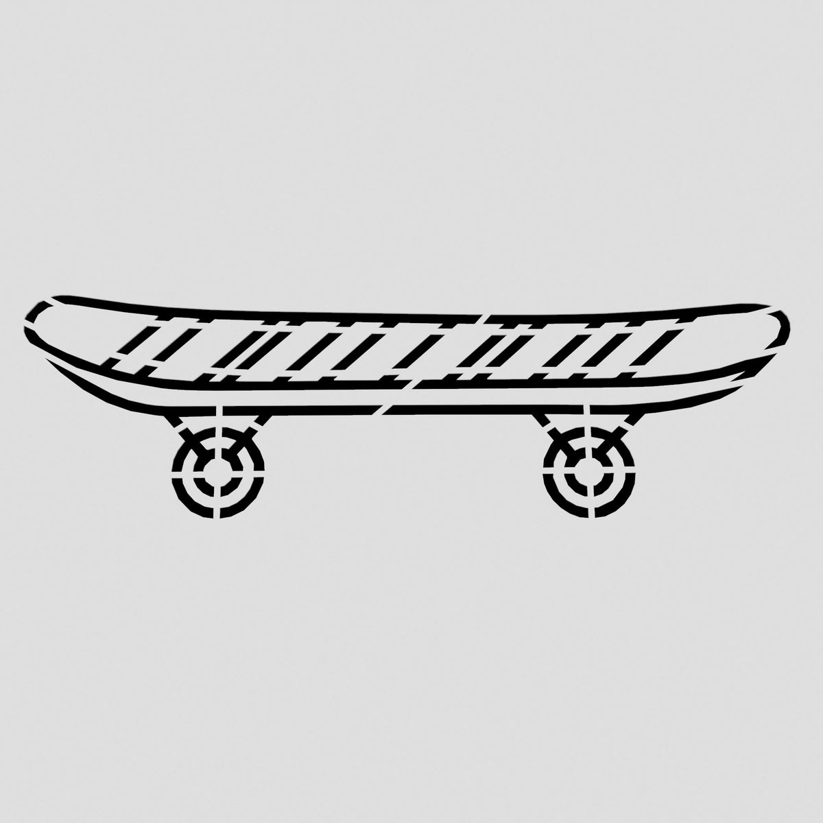 Skateboard Cookie Cutter | Stamp | Stencil #1 Comic Book / Vehicles Cookie Cutter Lady 2 Inch Small Cupcake Stencil Only No