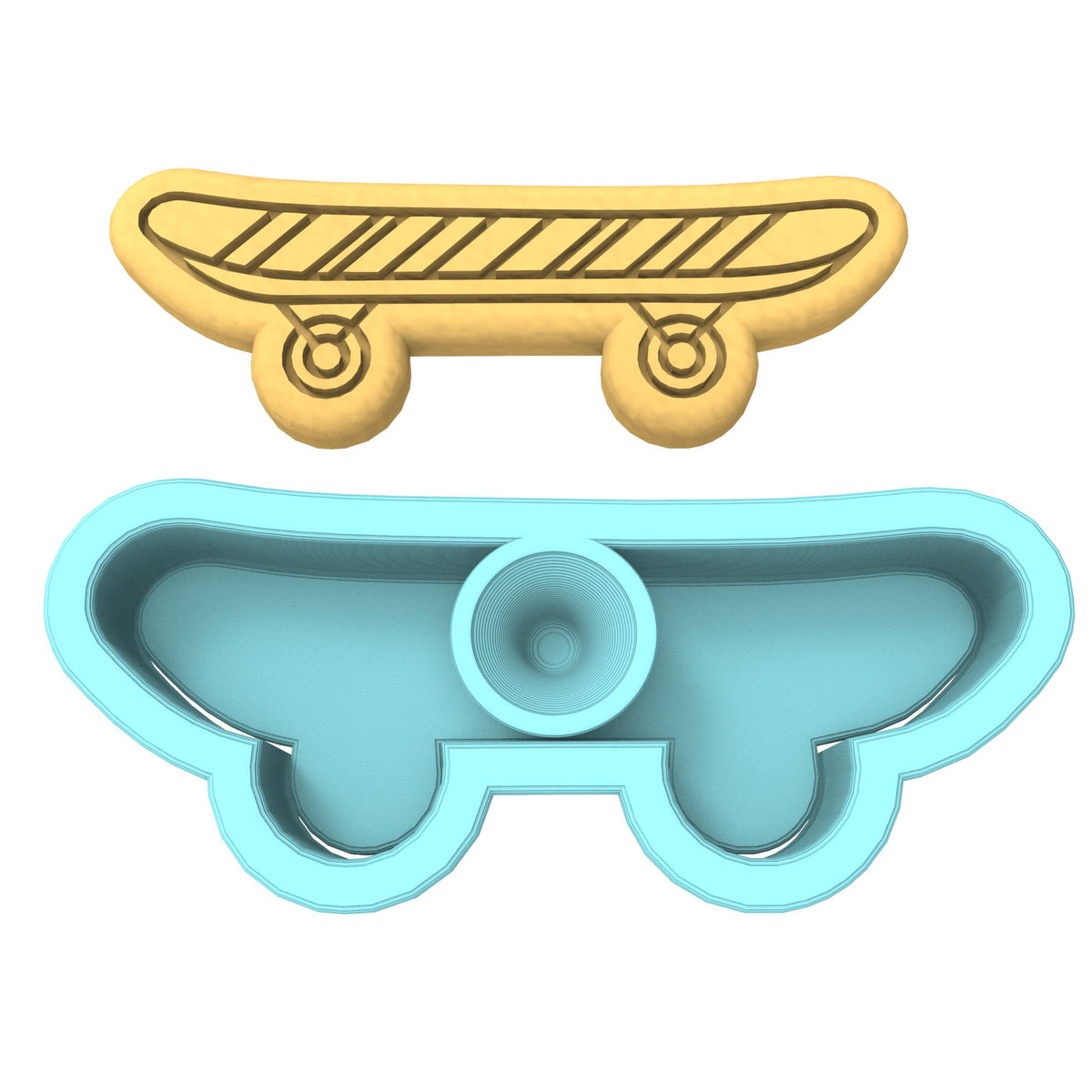 Skateboard Cookie Cutter | Stamp | Stencil #1 Comic Book / Vehicles Cookie Cutter Lady 