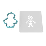 Skeleton Girl Cookie Cutter | Stamp | Stencil #1