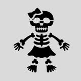 Skeleton Girl Cookie Cutter | Stamp | Stencil #1